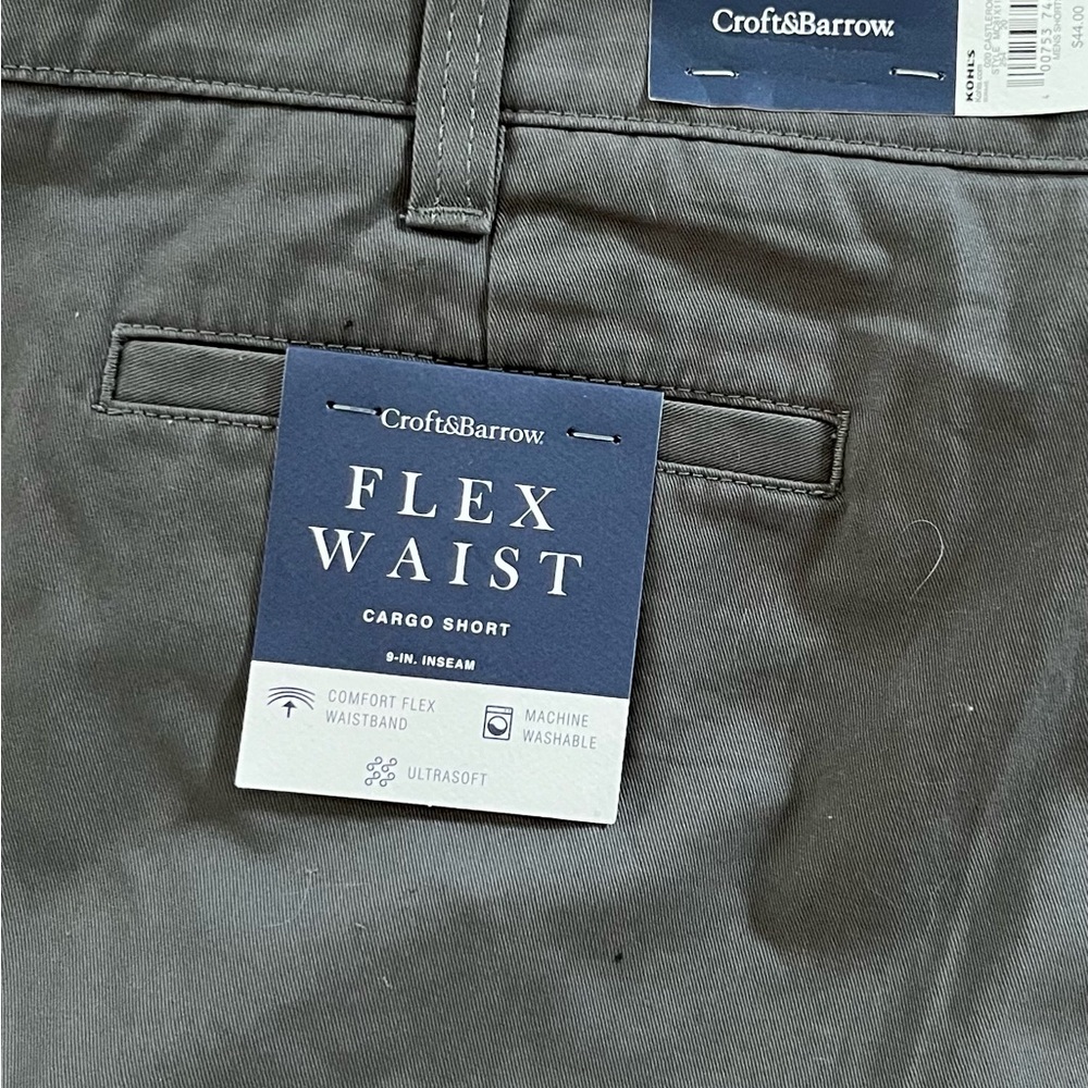 NWT Croft & Barrow Gray Cargo Short - Picture 4 of 4
